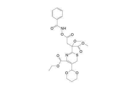 Methyl 2-[5-(1,3-dioxan-2-yl)-4-ethoxycarbonyl-6H-1,3-thiazine-2-yl]-2-methoxy-2-O-methoxycarbonylbenzamidoethanoate