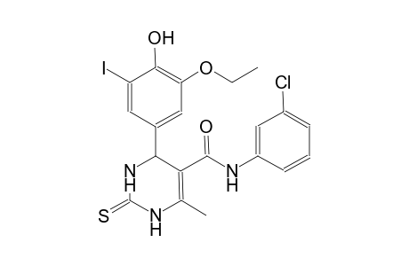 N-(3-chlorophenyl)-4-(3-ethoxy-4-hydroxy-5-iodophenyl)-6-methyl-2-thioxo-1,2,3,4-tetrahydro-5-pyrimidinecarboxamide