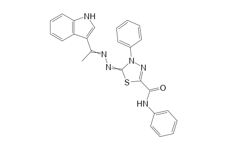 5-((1-(1H-Indol-3-yl)ethylidene)hydrazono)-N,4-diphenyl-4,5-dihydro-1,3,4-thiadiazole-2-carboxamide