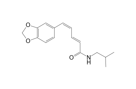 SCUTIFOLIAMIDE_A;5-(8,9-METHYLENEDIOXY)-2-TRANS-4-CIS-PENTADIENYL-N-(2'-METHYLPROPYL)-AMIDE