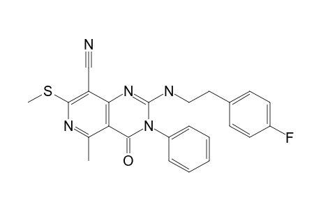 8-Cyano-2-(4-fluorophenethylamino)-5-methyl-7-(methylthio)-3-phenyl-pyrido[4,3-d]pyrimidin-4(3H)-one