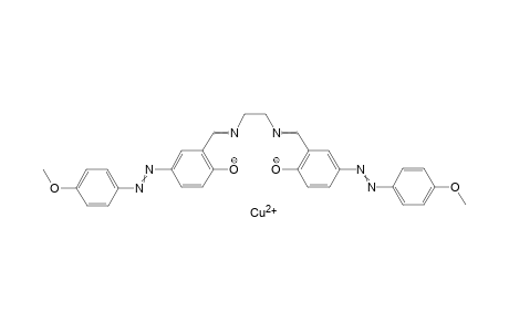 copper(II) 2,2'-((ethane-1,2-diylbis(azaneylylidene))bis(methaneylylidene))bis(4-((4-methoxyphenyl)diazenyl)phenolate)