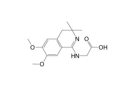 [(6,7-Dimethoxy-3,3-dimethyl-3,4-dihydro-1-isoquinolinyl)amino]acetic acid