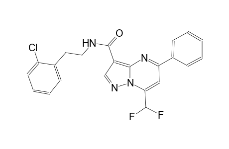 N-[2-(2-chlorophenyl)ethyl]-7-(difluoromethyl)-5-phenylpyrazolo[1,5-a]pyrimidine-3-carboxamide
