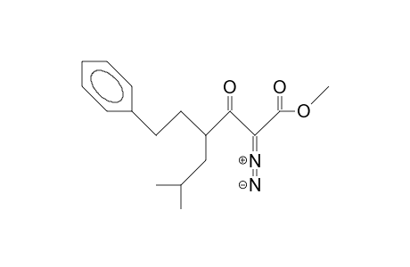 Methyl 2-diazo-4-(2-methyl-1-propyl)-3-oxo-6-phenyl-hexanoate