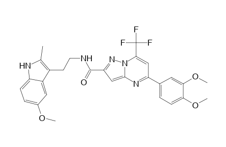 5-(3,4-dimethoxyphenyl)-N-[2-(5-methoxy-2-methyl-1H-indol-3-yl)ethyl]-7-(trifluoromethyl)-2-pyrazolo[1,5-a]pyrimidinecarboxamide