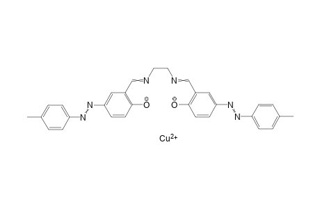 copper(II) 2,2'-((ethane-1,2-diylbis(azaneylylidene))bis(methaneylylidene))bis(4-(p-tolyldiazenyl)phenolate)