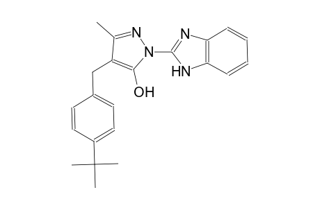 1H-pyrazol-5-ol, 1-(1H-benzimidazol-2-yl)-4-[[4-(1,1-dimethylethyl)phenyl]methyl]-3-methyl-