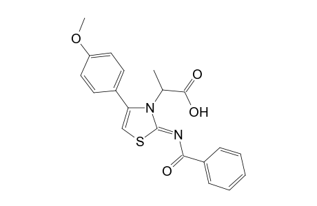 2-[2-(Benzoylimino)-4-(4-methoxyphenyl)thiazol-3(2H)-yl]propanoic acid