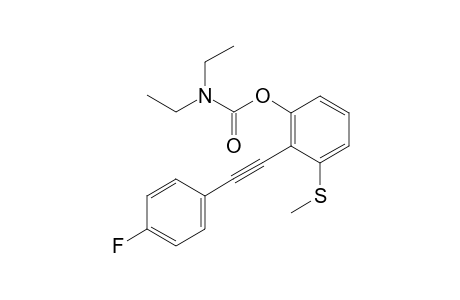 2-[2-(4-fluoro-phenyl)ethynyl]-3-methylsulfanylphenyl N,N-diethylcarbamate