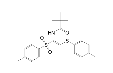 2,2-dimethyl-N-{(E)-2-[(4-methylphenyl)sulfanyl]-1-[(4-methylphenyl)sulfonyl]ethenyl}propanamide