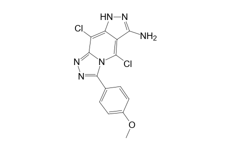 5,9-Dichloro-3-(4-methoxyphenyl)-8H-pyrazolo[3,4-d][1,2,4]triazolo[4,3-a]pyridin-6-amine