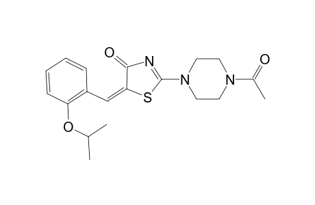 2-(4-Acetyl-1-piperazinyl)-5-(2-isopropoxybenzylidene)-1,3-thiazol-4(5H)-one