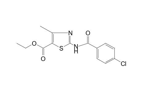 2-(p-chlorobenzamido)-4-methyl-5-thiazolecarboxylic acid, ethyl ester