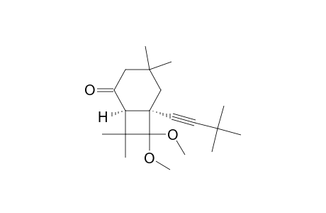 Bicyclo[4.2.0]octan-2-one, 6-(3,3-dimethyl-1-butynyl)-7,7-dimethoxy-4,4,8,8-tetramethyl-, cis-