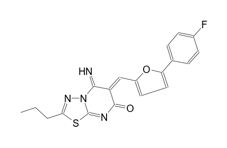 7H-[1,3,4]thiadiazolo[3,2-a]pyrimidin-7-one, 6-[[5-(4-fluorophenyl)-2-furanyl]methylene]-5,6-dihydro-5-imino-2-propyl-, (6Z)-