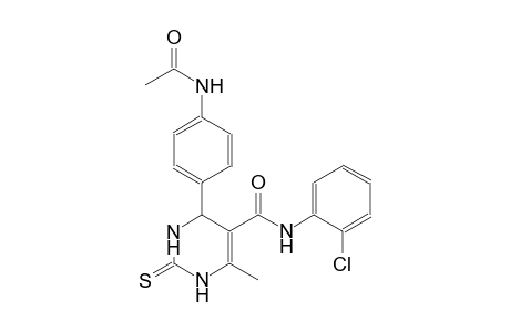 4-[4-(acetylamino)phenyl]-N-(2-chlorophenyl)-6-methyl-2-thioxo-1,2,3,4-tetrahydro-5-pyrimidinecarboxamide