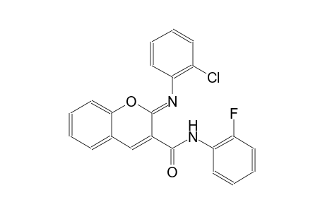 (2Z)-2-[(2-chlorophenyl)imino]-N-(2-fluorophenyl)-2H-chromene-3-carboxamide