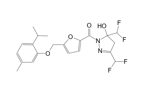 3,5-bis(difluoromethyl)-1-{5-[(2-isopropyl-5-methylphenoxy)methyl]-2-furoyl}-4,5-dihydro-1H-pyrazol-5-ol