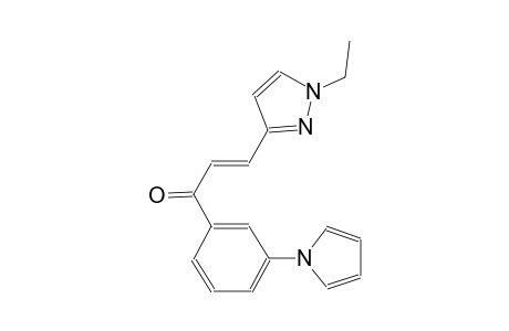 (2E)-3-(1-ethyl-1H-pyrazol-3-yl)-1-[3-(1H-pyrrol-1-yl)phenyl]-2-propen-1-one