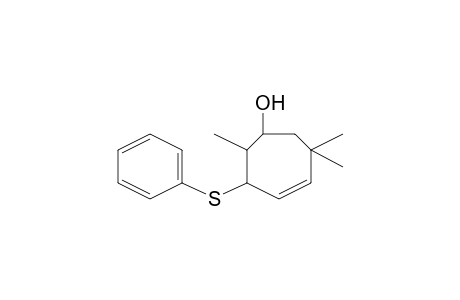 2,6,6-Trimethyl-3-(phenylthio)cyclohept-4-enol