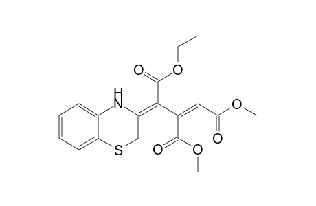 (E,Z)-4-Ethoxycarbonyl-3-methoxycarbonyl-4-(3,4-dihydro-2H-1,4-benzothiazin-3-ylidene)-but-2-enoic acid, methyl ester