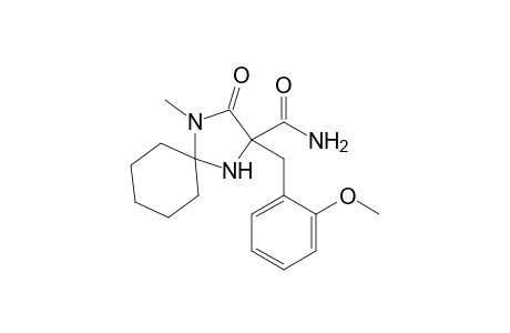 2-(2'-Methoxybenzyl)-2-(aminocarbonyl)-4-methyl-1,4-diazaspiro[4.5]decan-3-one