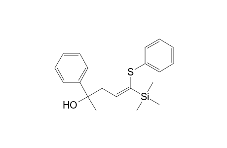 (Z)-2-phenyl-5-(phenylthio)-5-trimethylsilyl-pent-4-en-2-ol