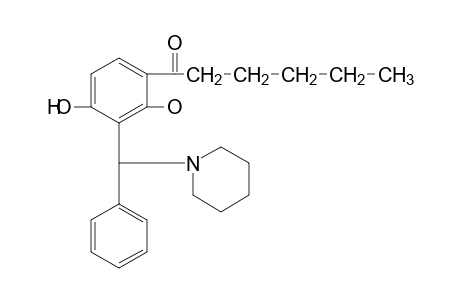 2',4'-dihydroxy-3'-(alpha-piperidinobenzyl)hexanophenone