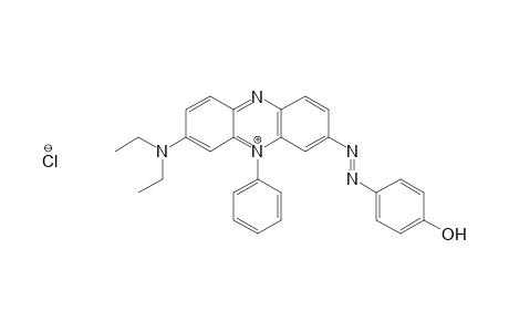 Phenazinium, 3-(diethylamino)-7-[(4-hydroxyphenyl)azo]-5-phenyl-, chloride