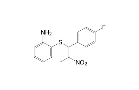 o-{[p-FLUORO-alpha-(1-NITROETHYL)BENZYL]THIO}ANILINE