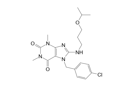 7-(4-chlorobenzyl)-8-[(3-isopropoxypropyl)amino]-1,3-dimethyl-3,7-dihydro-1H-purine-2,6-dione