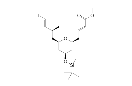 Methyl (E)-4-((2S,4R,6R)-4-((tert-butyldimethylsilyl)oxy)-6-((S,E)-4-iodo-2-methylbut-3-en-1-yl)-tetrahydro-2H-pyran-2-yl)but-2-enoate