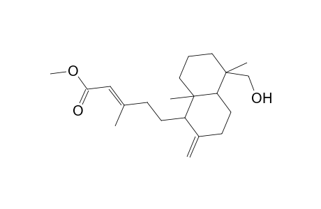 2-Pentenoic acid, 5-[decahydro-5-(hydroxymethyl)-5,8a-dimethyl-2-methylene-1-naphthalenyl]-3-methyl-, methyl ester, [1S-[1.alpha.(E),4a.beta.,5.alpha.,8a.alpha.]]-