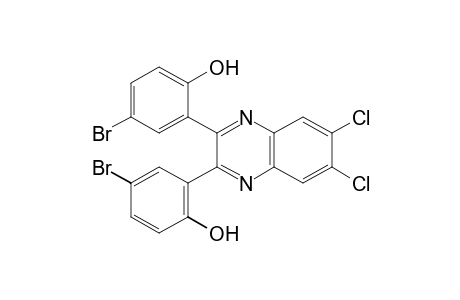 2,2'-(6,7-dichloro-2,3-quinoxalinediyl)bis[4-bromophenol]