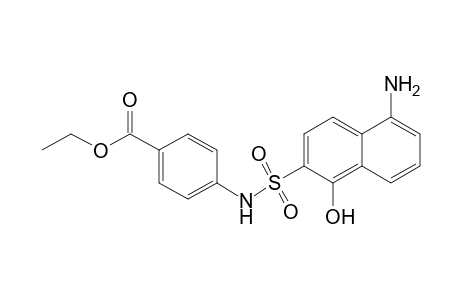 Benzoic acid, 4-[[(5-amino-1-hydroxy-2-naphthalenyl)sulfonyl]amino]-, ethyl ester
