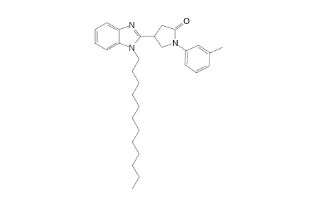 2-Pyrrolidinone, 4-(1-dodecyl-1H-1,3-benzimidazol-2-yl)-1-(3-methylphenyl)-