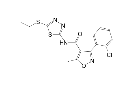 3-(2-chlorophenyl)-N-[5-(ethylsulfanyl)-1,3,4-thiadiazol-2-yl]-5-methyl-4-isoxazolecarboxamide