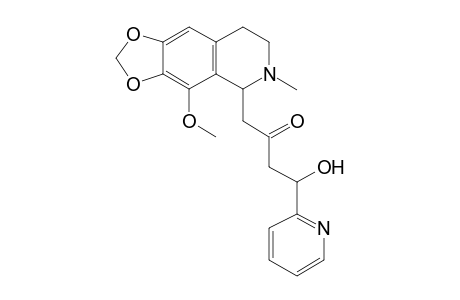 1-(4-Methoxy-6-methyl-7,8-dihydro-5H-[1,3]dioxolo[4,5-g]isoquinolin-5-yl)-4-oxidanyl-4-pyridin-2-yl-butan-2-one