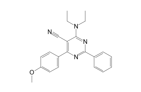 4-(DIETHYLAMINO)-6-(p-METHOXYPHENYL)-2-PHENYL-5-PYRIMIDINECARBONITRILE