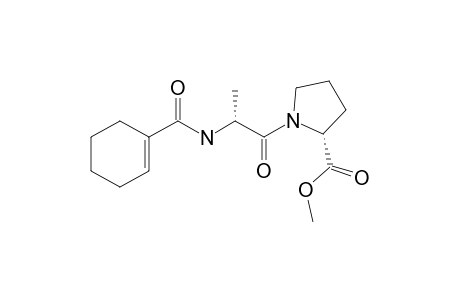 Methyl N-(1-cyclohexenoyl)-N'-alaninoylprolinate