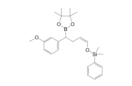 (Z)-((4-(3-Methoxyphenyl)-4-(4,4,5,5-tetramethyl-1,3,2-dioxaborolan-2-yl)but-1-en-1-yl)oxy)dimethyl(phenyl)silane