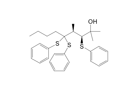 (3RS,4RS)-2,4-Dimethyl-3,5,5-tris(phenylthio)nonan-2-ol