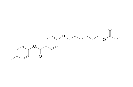 Benzoic acid, 4-[[6-[(2-methyl-1-oxo-2-propenyl)oxy]hexyl]oxy]-, 4-methylphenyl ester