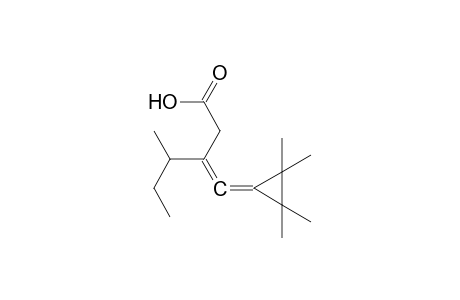 Hexanoic acid, 3-(2,2,3,3-tetramethylcyclopropylidenmethylidene)-4-methyl-