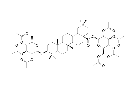 PYROCINCHOLIC-ACID-HEPTAACETOXY-3-BETA-O-BETA-6-DEOXY-D-GLUCOPYRANOSIDE-28-O-BETA-D-GLUCOPYRANOSIDE