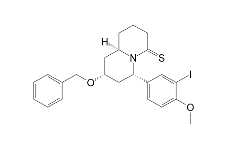 4H-Quinolizine-4-thione, octahydro-6-(3-iodo-4-methoxyphenyl)-8-(phenylmethoxy)-, (6.alpha.,8.alpha.,9a.alpha.)-(.+-.)-