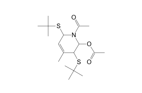 2-Pyridinol, 1-acetyl-3,6-bis(tert-butylthio)-1,2,3,6-tetrahydro-4-methyl-, acetate (ester)