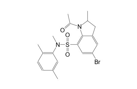 1H-indole-7-sulfonamide, 1-acetyl-5-bromo-N-(2,5-dimethylphenyl)-2,3-dihydro-N,2-dimethyl-