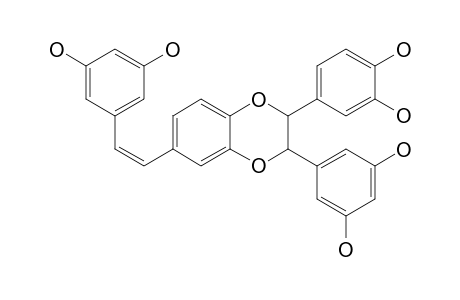 (Z)- 6-[.beta.-(3,5-Dihydroxyphenyl)ethenyl]-2-(3',4'-dihydroxyphenyl)-3-(3",5"-dihydroxyphenyl)-benzodioxane